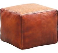 Pouf vintage Pouf tabouret en cuir Griffit