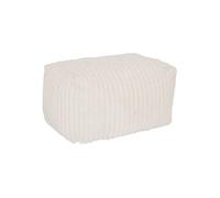Pouf XL Atmosphera Créateur d'intérieur Côtelé Polyester L. 78 x l. 61 x H. 42 cm Blanc