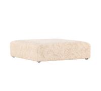 Pouf XL Effet Fourrure "Frankie" 100cm Beige