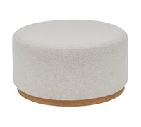 Atmosphera Pouf XL Nesky en bouclette Blanc