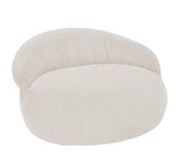 Pouf XXL déhoussable en Velours côtelé - 110 x 100 cm Bananair Beige