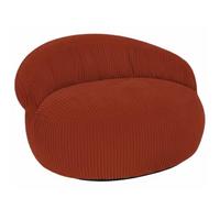 Pouf XXL déhoussable en Velours côtelé - 110 x 100 cm Bananair Rouge brique