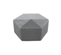 The Home Deco Factory - Pouf XXL design velours Giulia - L. 75 x H. 30 cm - Gris souris - Giulia Gris souris G
