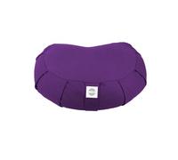 Pouf, zafu, coussin de méditation, yoga - Demi-lune - 44 x 27 x 13 cm - Prune