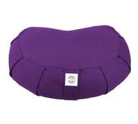 Pouf, zafu, coussin de méditation, yoga - Demi-lune - 44 x 27 x 13 cm - Prune Violet