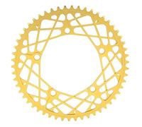Pouffement de cyclisme 54T | Travel en alliage en aluminium avec plaque de garde | Remplacement léger à haute résistance pour les promenades pliantes/promenades en montagne/BMX (Yellow)