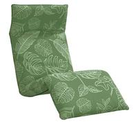 POUFGDR Chaise Longue Pliante Motif Feuilles 175x54x8,5 cm Tissu Oxford | Structure métallique, 5 positions inclinables, déperlant, pliage facile, détente jardin plage lecture yoga