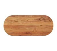 POUFGDR Dessus de Table Ovale 120x50x3,8 cm Acacia Massif | Bois Brut Non Traité, Peignable, pour Salle à Manger, Pièce de Remplacement