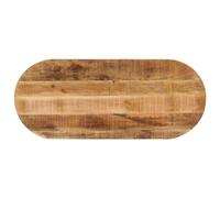 POUFGDR Dessus De Table Ovale 140x50x2,5cm Bois Massif Manguier | Remplacant Rustique, Facile Nettoyer, Chiffon Humide, Unique Grain, Pour Salle A Manger