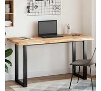 POUFGDR Dessus de Table Rectangulaire 120x60x4 cm Bois Acacia Massif | Bois Dur Tropical Durable, Surface Lisse Facile à Nettoyer, Non Traité Personnalisable, pour Salle à Manger ou Bar