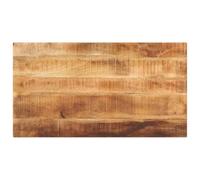 POUFGDR Dessus de Table Rectangulaire en Bois Massif de Manguier | Brut, Facile à Nettoyer, Design Rustique, pour Maison ou Usage Commercial