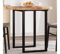 POUFGDR Dessus De Table Rond Acacia 80x4 Cm | Bois Massif Durable, Surface Lisse Facile A Nettoyer, Usage Interieur Et Commercial