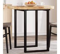 POUFGDR Dessus de Table Rond Acacia Massif 80 cm | Bois Non Traité, Facile à Nettoyer, Usage Intérieur Extérieur, Table à Manger ou Bureau