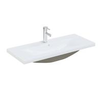 POUFGDR Ensemble de Mobilier de Salle de Bain 4 Pièces Chêne Noir | Miroir plan, étagères en bois d'ingénierie, portes affleurantes, poignées en métal argenté, design moderne