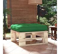 POUFGDR Pouf Palette Jardin Bois Pin Imprégné avec Coussin | Repose-pied ou table basse, Modulable pour salon de jardin, Résistant aux intempéries