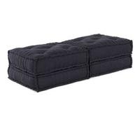 Poufs Modulaires 2 pcs Anthracite en Tissu G