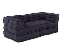 Poufs Modulaires 2 pcs Tissu Anthracite
