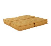 Poufs Modulaires Vidaxl 2 Pièces Jaunes En Tissu