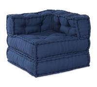 Poufs Modulaires Vidaxl 3 Pièces En Tissu Indigo