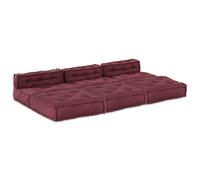 Poufs Modulaires Vidaxl 4 Pcs Tissu Bourgogne