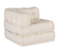 Poufs Modulaires Vidaxl 4 Pièces En Tissu Crème