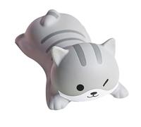 Pouire de souris repos mignon dessin animal animal confortable pour décompression ergonomique pad de support pour le coussin de résine à domicile 4,9 x 2,5 pouces (Chat gris)