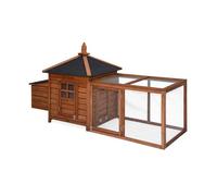 Poulailler 2 poules bois de sapin avec enclos JAVA