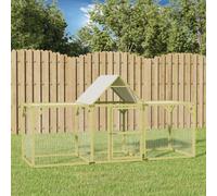 Poulailler 700x100x150 cm Bois de Pin Massif Imprégné Cage à Poulets vidaXL