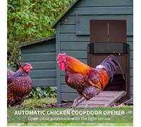 Poulailler - A102 - Porte automatique - Étanche - Détection de lumière - Utilisation extérieure