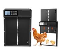 Poulailler automatique avec porte et mode heure - Poulailler électrique avec grand écran étanche pour garder les poules en toute sécurité - Également disponible pour portes automatiques pour chatons