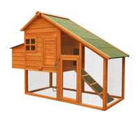 Poulailler avec espaces extérieurs et nichoir, en bois de sapin 1720x660x1200mm