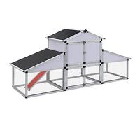 Poulailler avec rampes et nichoir Aluminium ,Articles pour animaux , Articles pour animaux de compagnie , Accessoires pour petits animaux , Abris & cages pour petits animaux, Blanc (Poids 37.8KG)