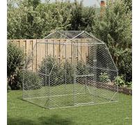 Vidaxl Poulailler 2,5x12x2,25 M Acier Galvanisé