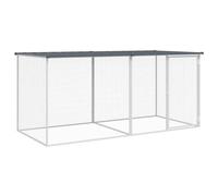 Vidaxl Poulailler Avec Toit Anthracite 203x98x90 Cm Acier Galvanisé Gris