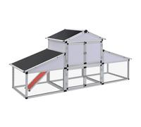 Poulailler avec rampes et nichoir Aluminium