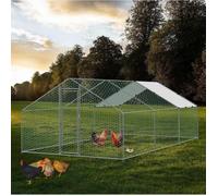 Poulailler - Bc-elec - RA-362 - 3x6x2m - Acier galvanisé - Toit waterproof - Enclos grillagé