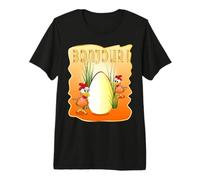 Poulailler Bonjour Poulets Poules Joyeuses Pâques T-Shirt Haut de Gamme