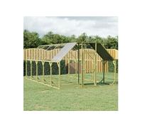 Vidaxl Poulailler 268x500x190 Cm Bois De Pin Massif Imprégné
