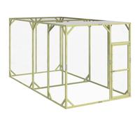 Poulailler Cage à Poulets Enclos Extérieur 200x400x200 cm Bois Pin Massif vidaXL