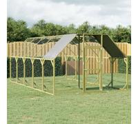 Poulailler Cage à Poulets Enclos Extérieur 268x200x190 cm Bois Pin Massif vidaXL