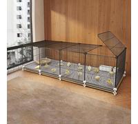 Poulailler Cage à volaille avec roulettes, facile à monter en métal pour poules et canards, avec plateau pour un nettoyage facile, idéal pour pondre des œufs, 71 x