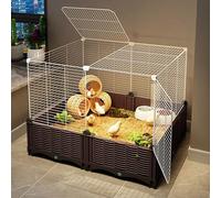 Poulailler, Cage à Volailles et Clapier à Lapins - Assemblage à Faire Soi-Même, Grand Espace, Grillage en Fer Crypté, Le Meilleur Choix pour L'éLevage IntéRieur Et ExtéRieur pour Les(74 * 37 * 55cm)