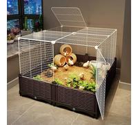 Poulailler, Cage à Volailles et Clapier à Lapins - Assemblage à Faire Soi-Même, Grand Espace, Grillage en Fer Crypté, Le Meilleur Choix pour L'éLevage IntéRieur Et ExtéRieur pour Les(74 * 74 * 55cm)