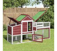 Poulailler Cage Enclos Nichoir à Poulet Petit Animal Bois Massif de Pin vidaXL