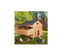 IDMarket - Poulailler chalet XXL pour poules avec pondoir en bois