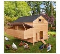IDMarket - Poulailler chalet XXL pour poules avec pondoir en bois