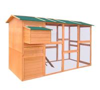 Poulailler Clapier Cage pour poulets canards 295 x 163 x 170 cm Bois vidaXL