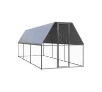 vidaXL Poulailler d'extérieur 2x6x2 m en acier galvanisé
