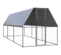 Vidaxl Poulailler D'extérieur 2x6x2 M Acier Galvanisé