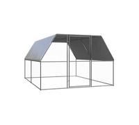 vidaXL Poulailler d'extérieur 3 x 4 x 2 m Acier galvanisé Volière